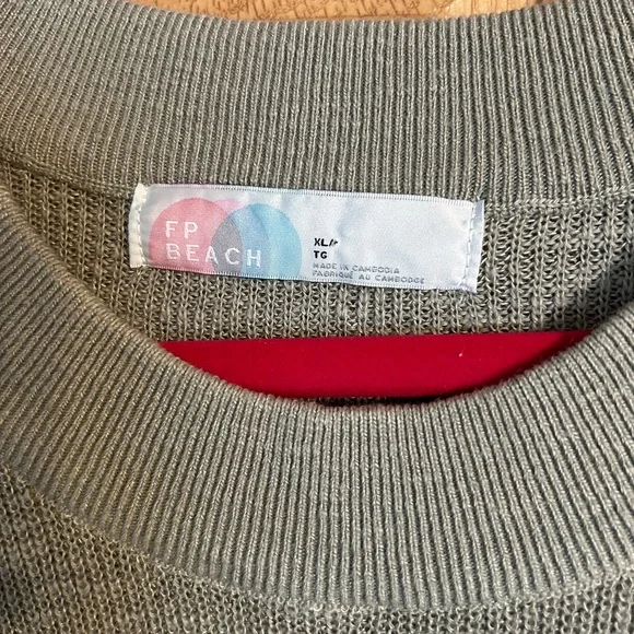 Free People Beach Malibu Solid Surf in Green Haze, Size XL - Picture 5 of 5